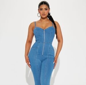 IRIS Fashion Blue Denim Jumpsuit